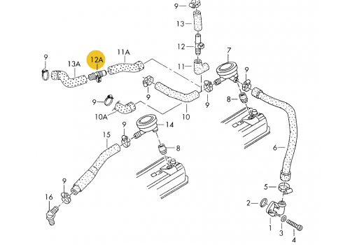 Патрубок воздушный VAG 068906391A