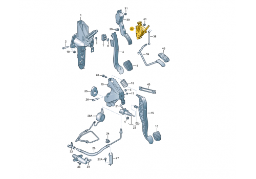 Педаль газа 1.9 VAG 7H2721503D Б/У