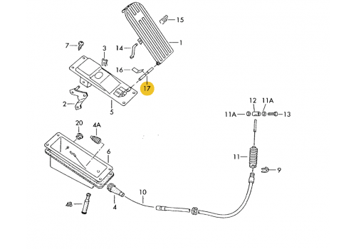 Педаль газа ось VAG 211721629