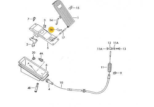 Педаль газа шняга VAG 211721619
