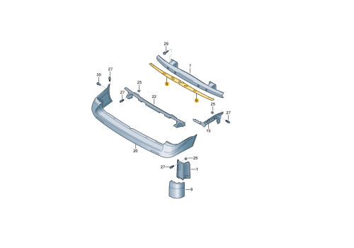 Пенный наполнитель задний бампер VAG 7H0807252