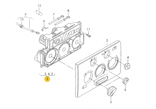 Переключатель печки 96 >> 99 VAG 7D1819045D Б/У