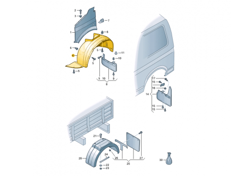 Подкрылок передний R TYG VWTRN10-302R