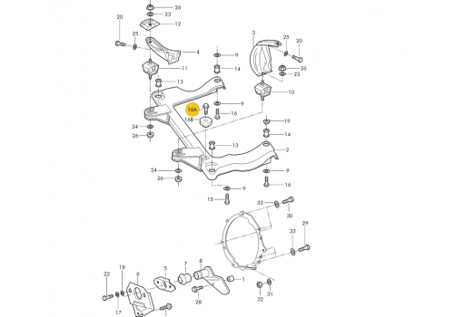 Подушка R болт М10х40 2.4 2.5 VAG N10234204