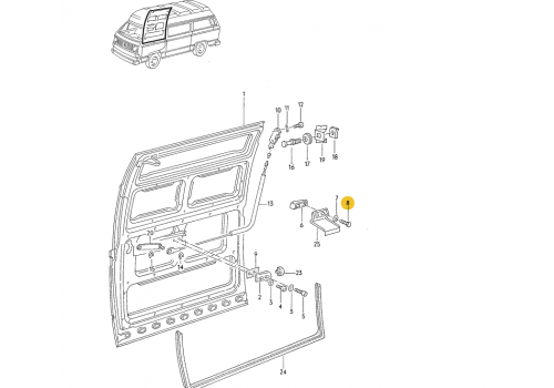 Подушка двигателя болт М8x20 VAG N01024016