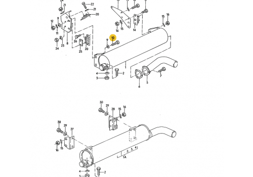 Подушка двигателя болт М8x20 VAG N01024016