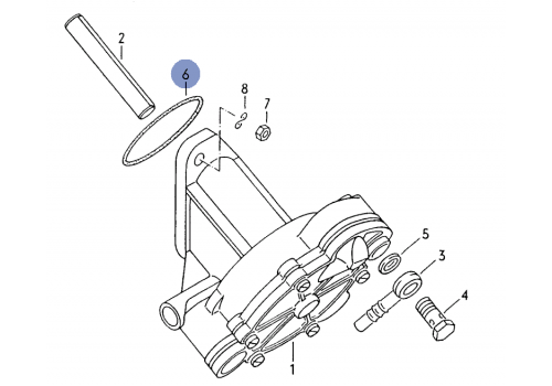 Резиновое кольцо под вакуумный насос VAG 075145117A