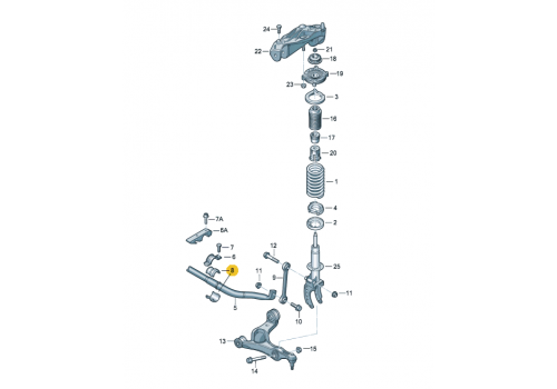 Резинка стабилизатора передняя VAG 7L0411313J