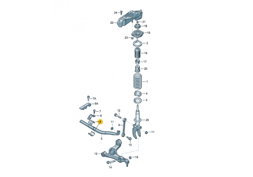 Резинка стабилизатора передняя VAG 7L0411313H