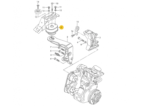 Подушка R ABL AAC ACV AES AEU AHY AGX JP Group 1117910380