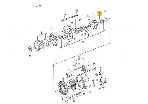 Подшипник генератора задний +Т4 BOSCH 1120905099