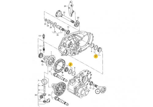 Подшипник КПП дифференциала VAG 091517185B