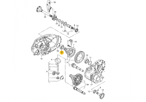 Подшипник КПП дифференциала VAG 091517185B