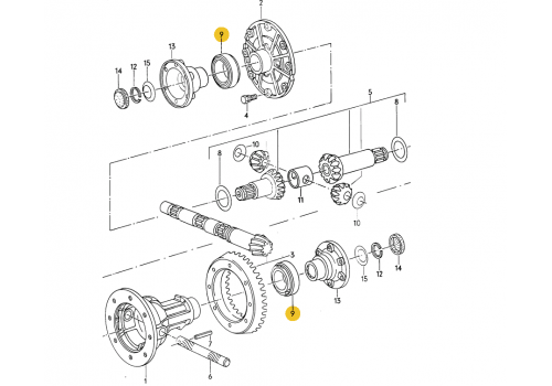 Подшипник КПП дифференциала VAG 091517185D