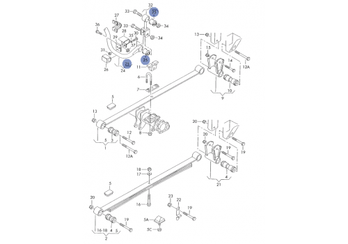 Резинка стабилизатора заднего 6013210350 VAG 2D0511413