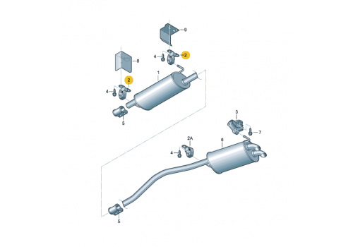 Резинка глушителя VAG 7H0253144E