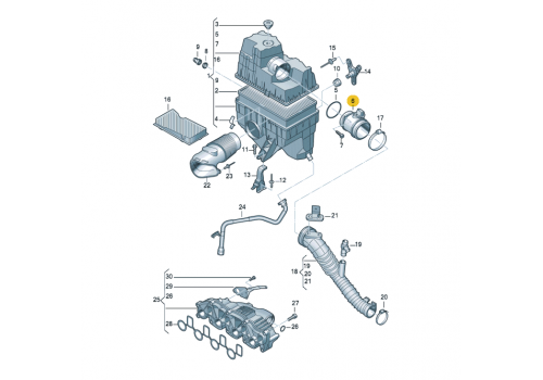 Расходомер воздуха BOSCH 0281002956