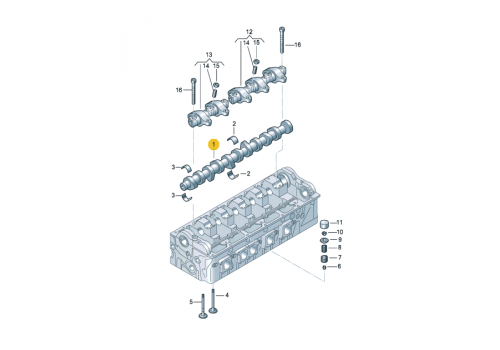 Распредвал 2,5 BNZ BPC Kolbenschmidt 50006110