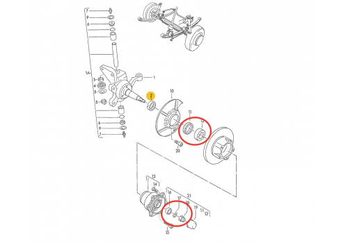 Подшипник передний ступицы комплект LT28-35 OPTIMAL 101064