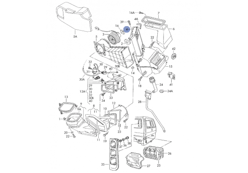 Радиатор печки передний VAG 701819031A