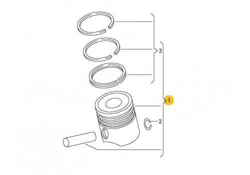 Поршни 79,51 комплект 4 штуки KS 1,7D MAHLE 0298100