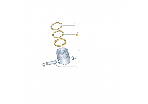 Поршневые кольца ACV на 1 цилиндр +LT2 81,01 +TUOAREG (BAC,BLK) Kolbenschmidt 800073910000