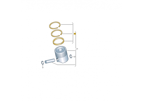 Поршневые кольца ACV на 1 цилиндр +LT2 81,01 +TUOAREG (BAC,BLK) MAHLE 03490N0