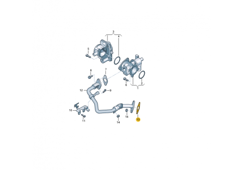 Радиатор рециркуляции ОГ прокладка + crafter + BRS BRR VAG 03L131547D