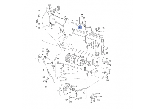 Радиатор кондиционера 35249 BEHR7010107 MAHLE 7010107