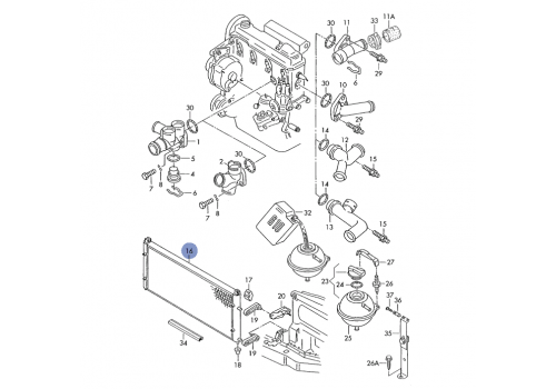 Радиатор 720*380мм 70-N-002001>> MAHLE CR398000S