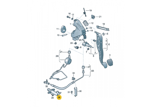 Рабочий цилиндр сцепления VAG 7E0721261A