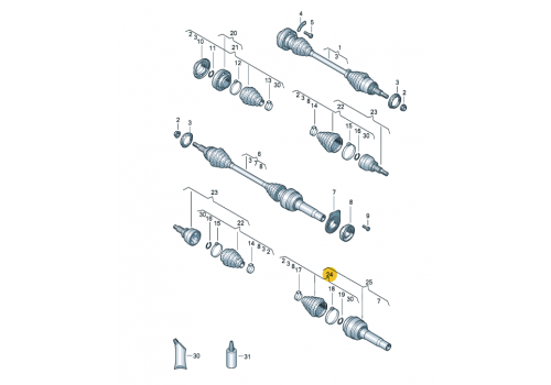 Пыльник на ШРУС внутренней R 1,9 GKN 304838