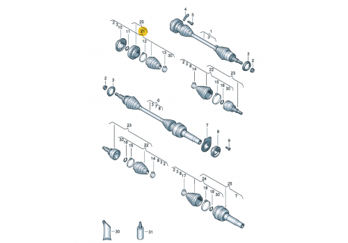 Пыльник на ШРУС внутренней L 1,9 GKN 304840