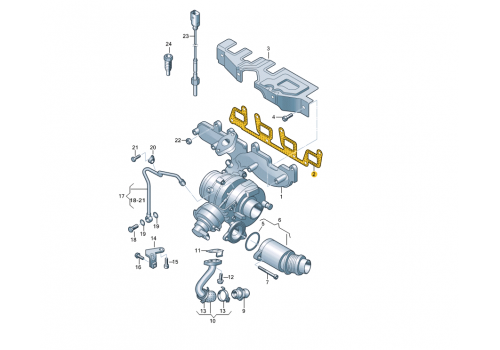 Прокладка выпускного коллектора VAG 03L253039E
