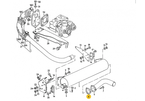 Прокладка глушителя VAG 068251235A
