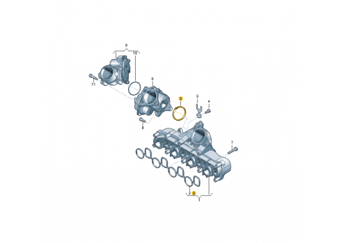 Прокладка клапана ОГ 2.0L VAG 03L129795