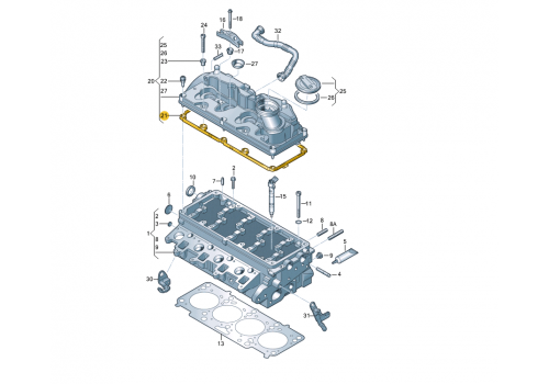 Прокладка клапанной крышки 2.0L  Victor Reinz 71-40486-00