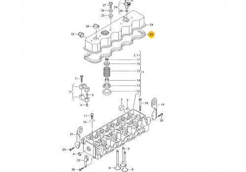 Прокладка клапанной крышки ATA AGK Victor Reinz 71-36054-00