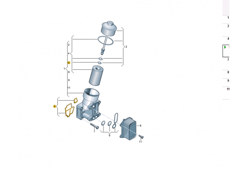 Прокладка масляного фильтра VAG 03L198441