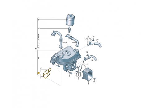 Прокладка масляного фильтра VAG 03L198441