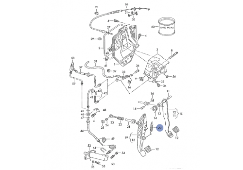Пружинка педали сцепления VAG 701721363