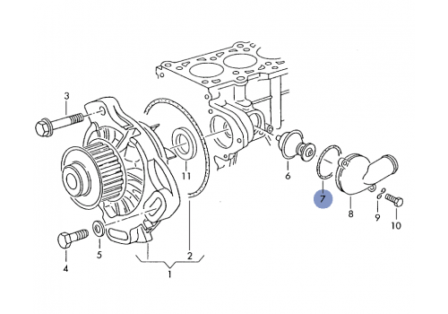 Прокладка термостата VAG N90136802
